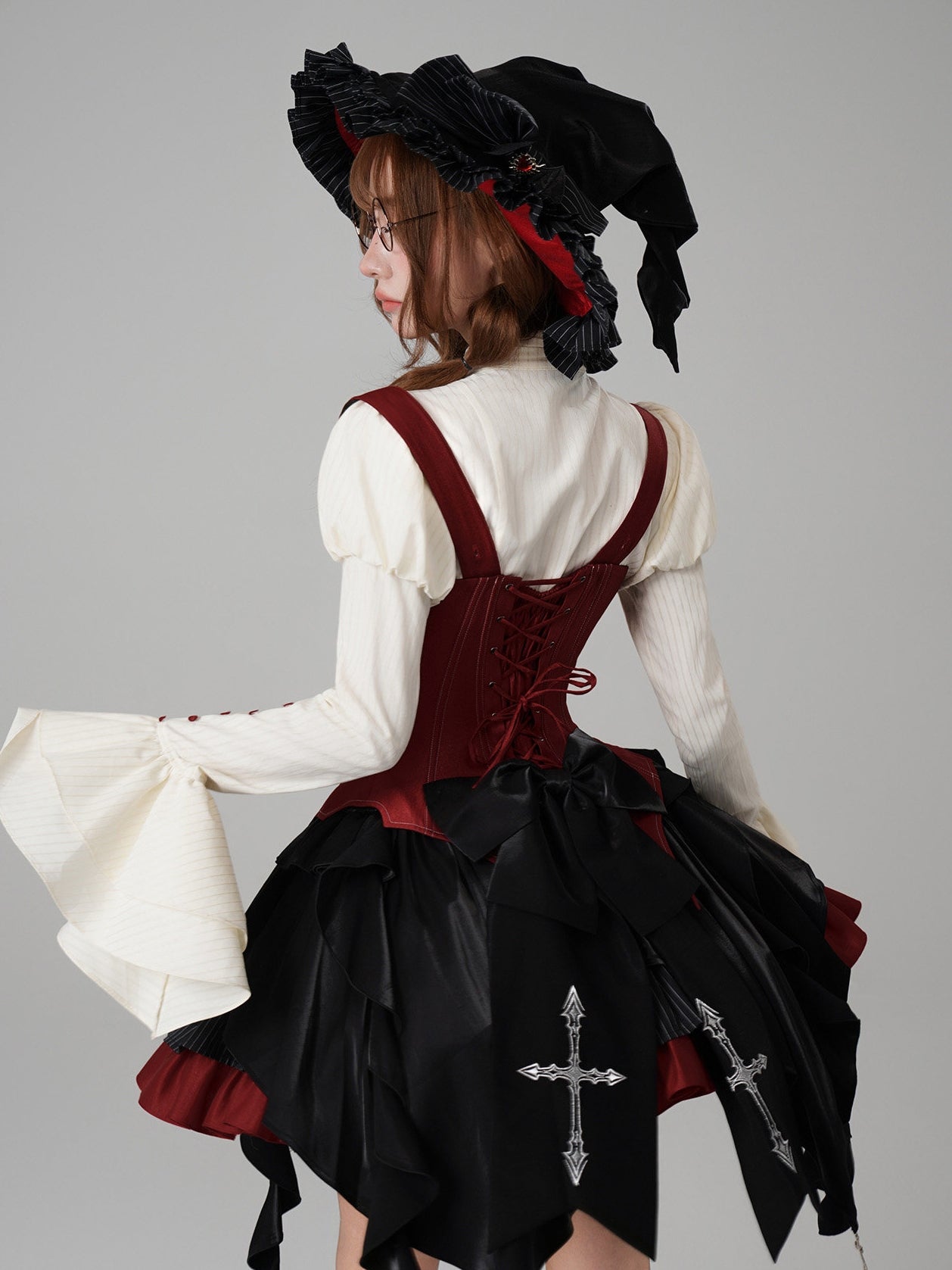 Upside-Down Curse Gothic Lolita Red Dress Set