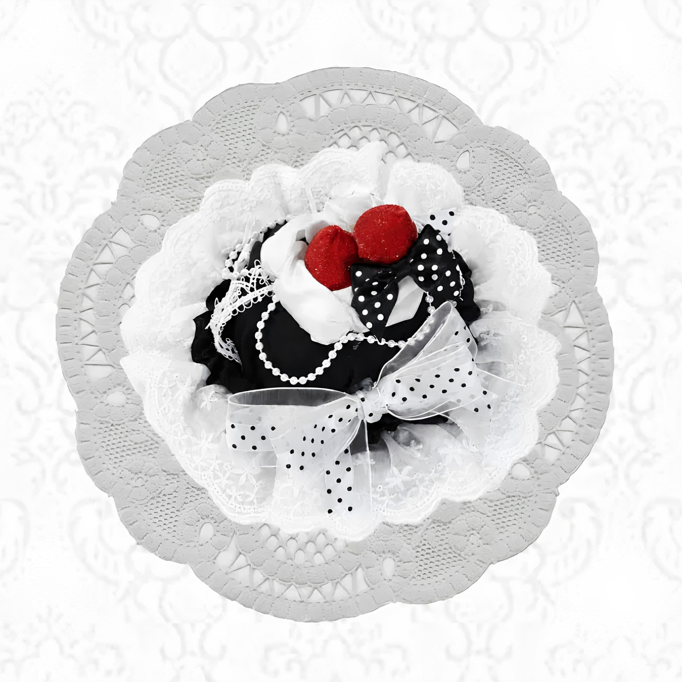 Twilight Berry Princess Gothic Maid Lolita Tiered Embroidered OP Dress