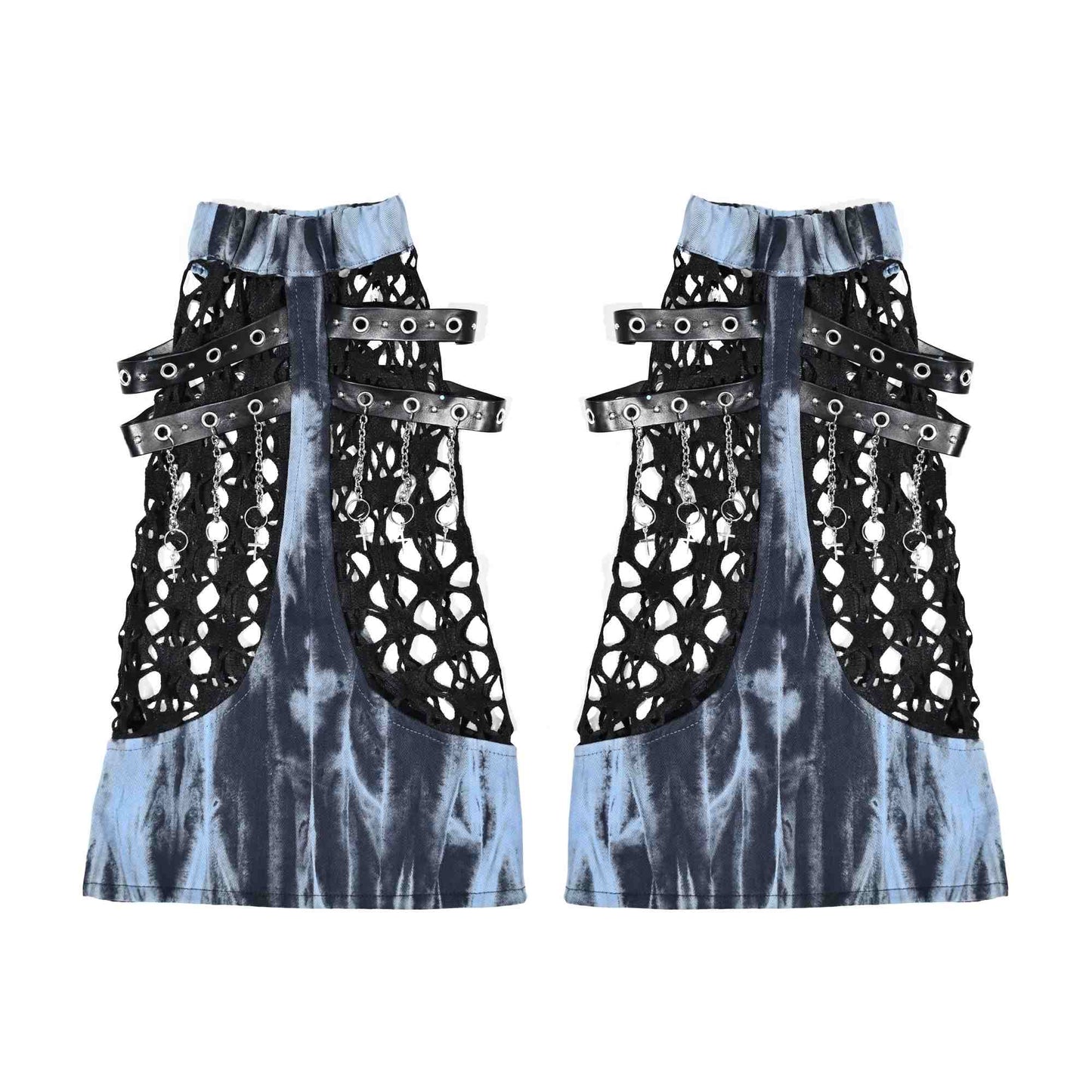 Y2K Punk Rivet  Chain Bustier Set LE1020