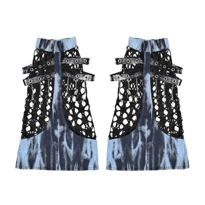 Y2K Punk Rivet  Chain Bustier Set LE1020