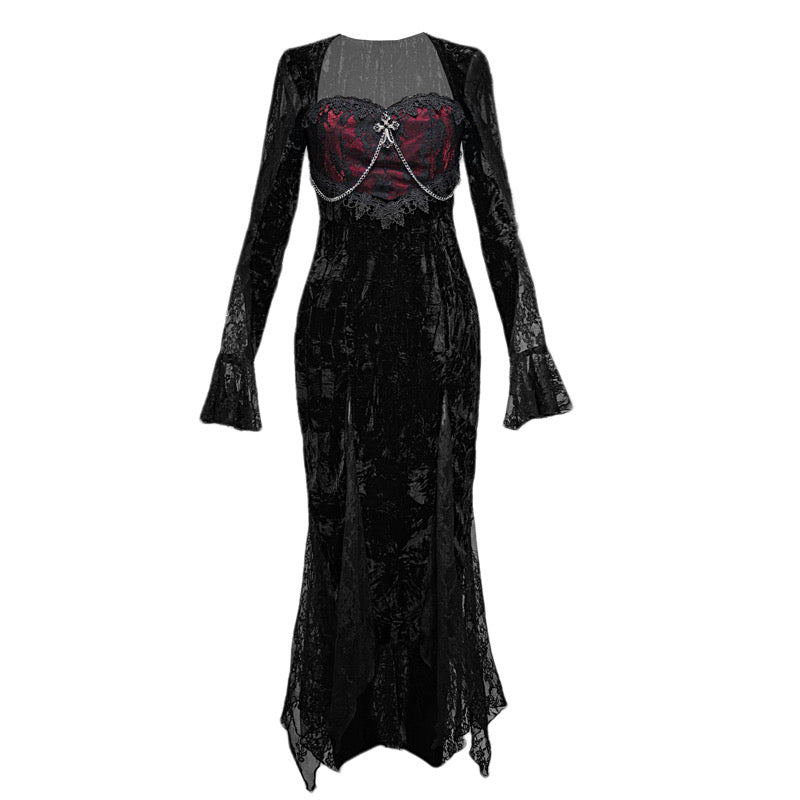 Lolita Gothic Vampire Corset Lace Dress LG1024