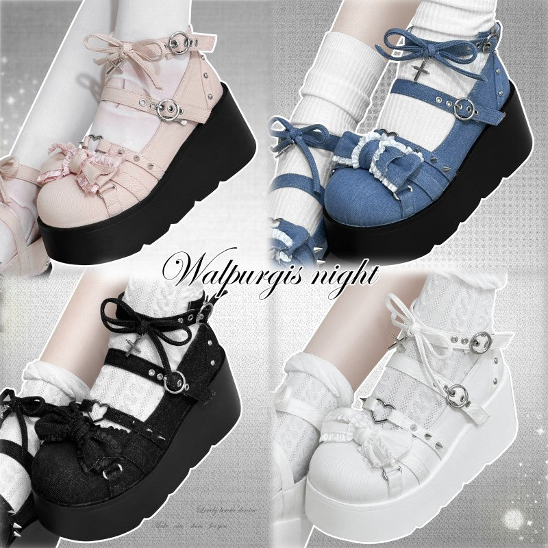 Witch Lolita Subculture Round Toe Gothic Platform Shoes