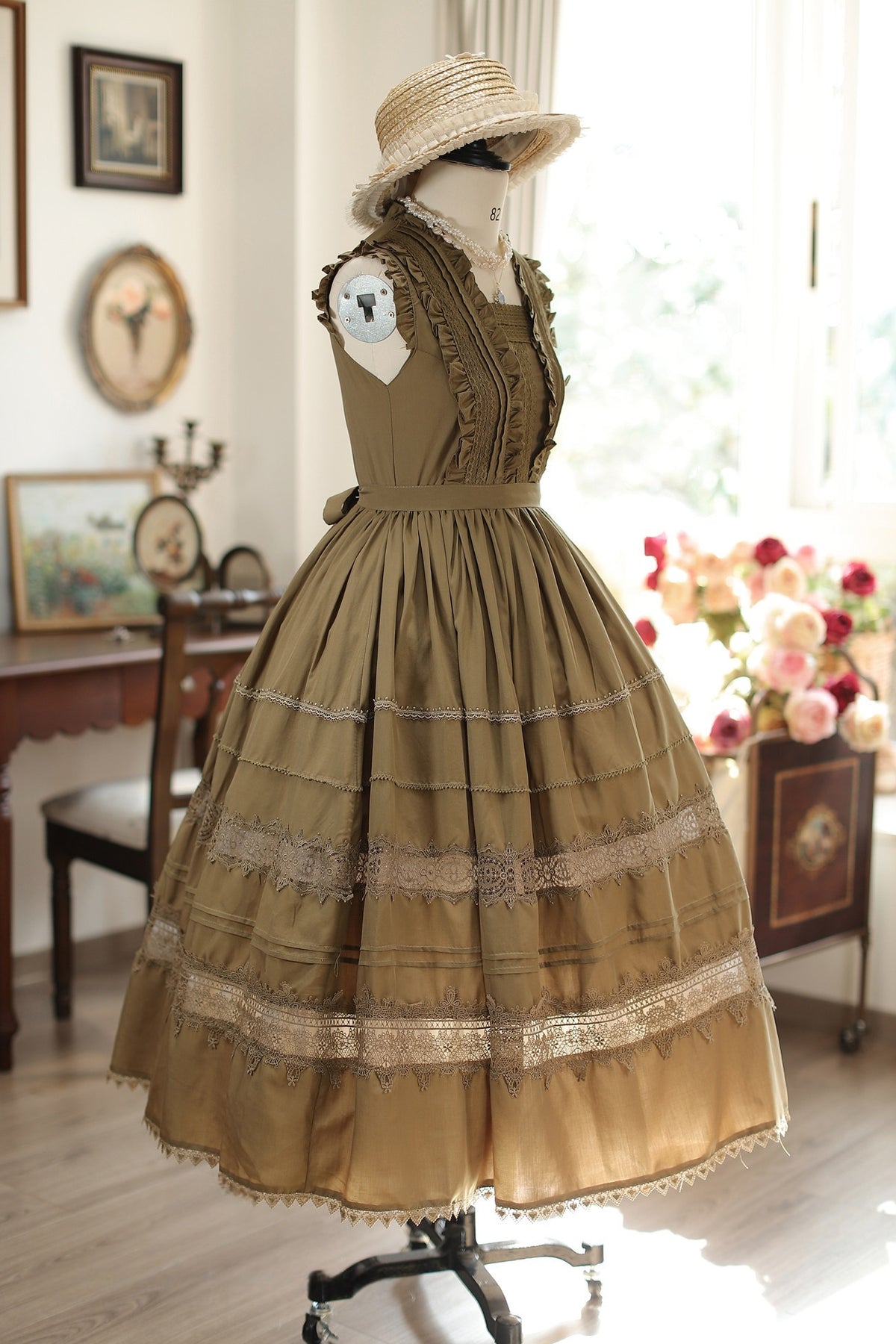 Spring Whisper Lolita Solid Color Elegant French JSK Dress