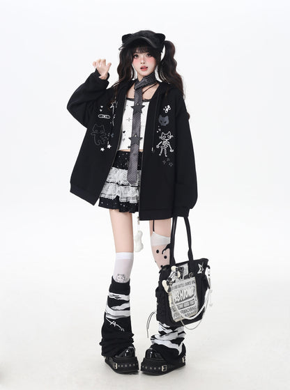 Kawaii Otaku Y2K Cat Ear Oversized Jacket LE1019