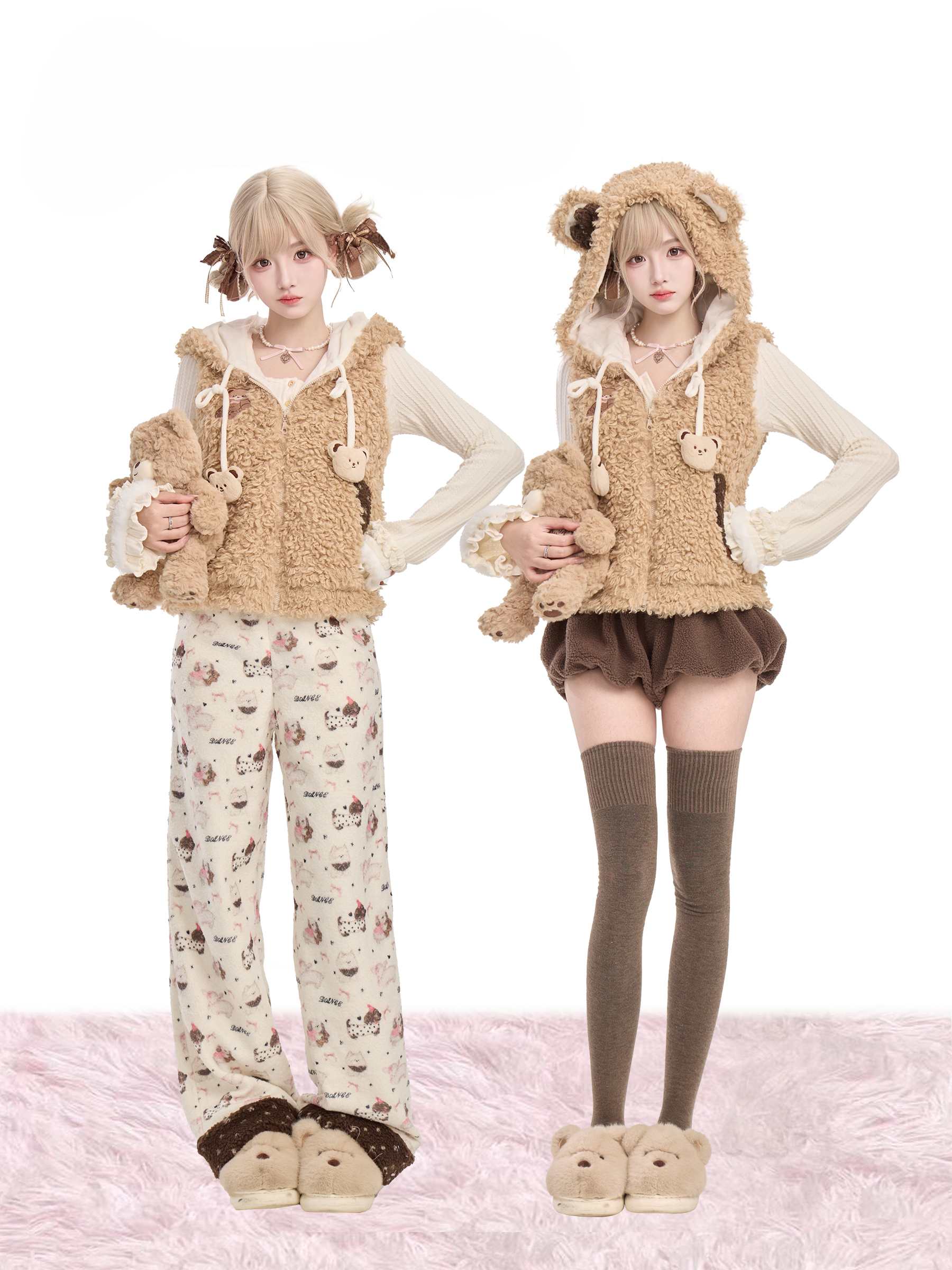 Girly Fashion Kawaii Teddy Bear Plush Outfit Set MGD0005