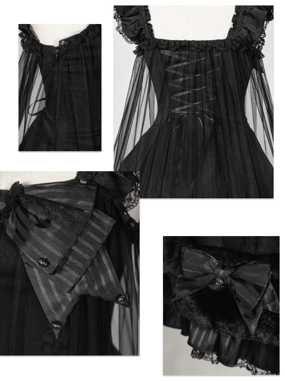 Transparent Puppet Lilisia & Luluna Gothic Lolita Pearl Lace Dress
