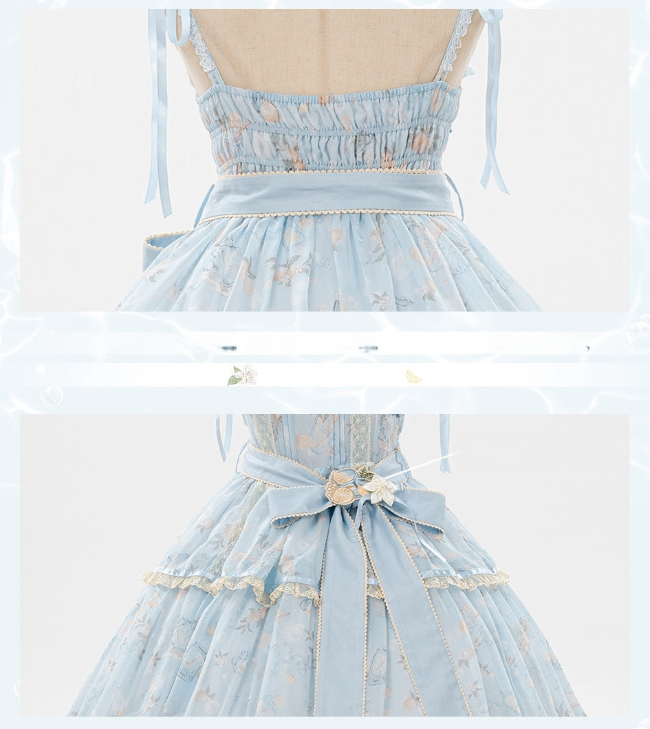 Lemon Soda Lolita JSK Long Dress Set