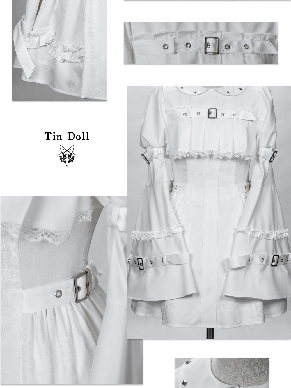 Tin Doll Black & White Gothic Lolita Lace Dress