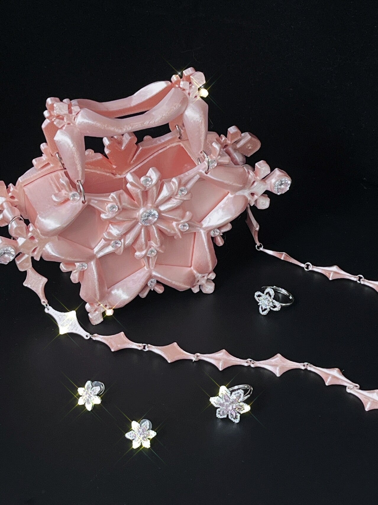 Snowflake 3D Printed Mini Handbag
