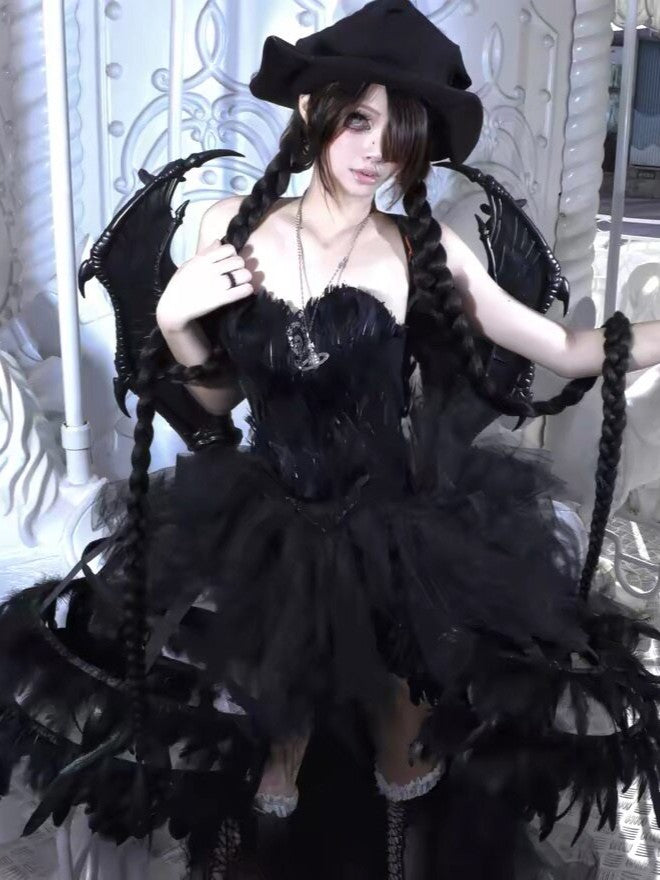 Dragon Bone Original Dark Gothic Birdcage Corset Dress