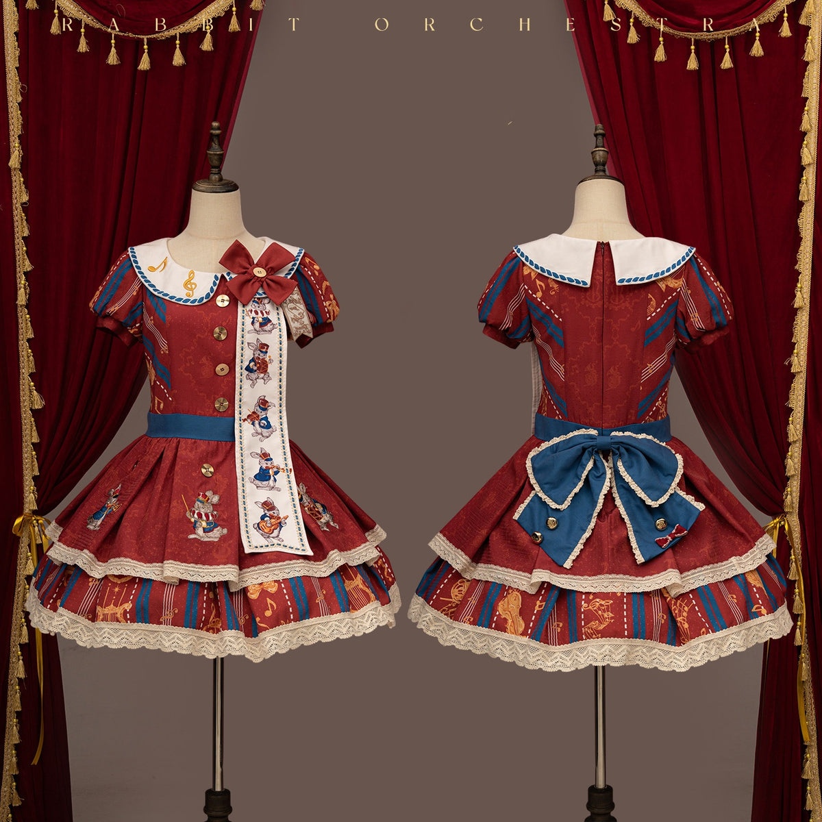 Rabbit Orchestra Lolita Embroidered Cute OP / JSK Dress