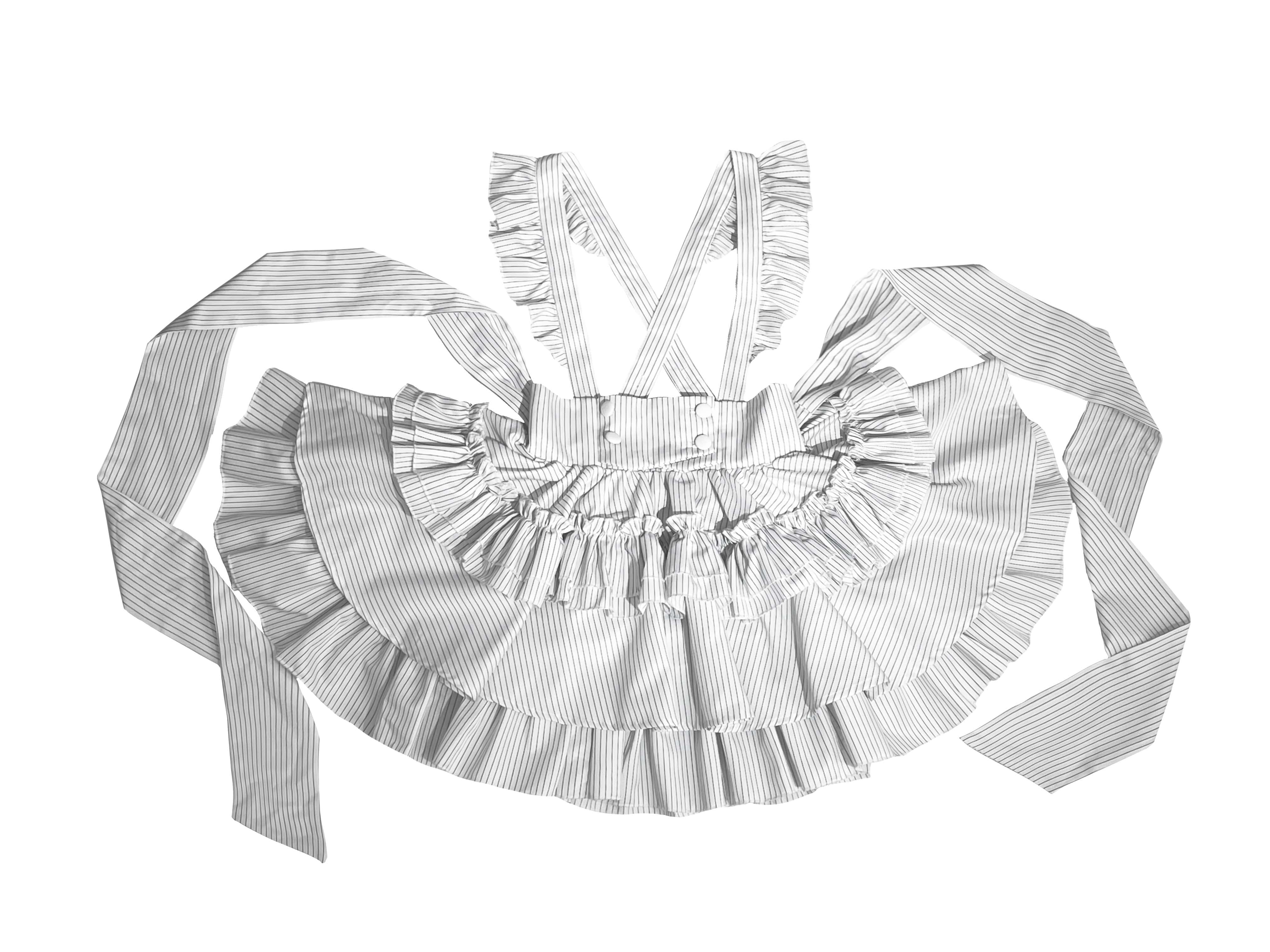 Doll Gift Box Gothic Lolita White Striped Shirt & Skirt Set