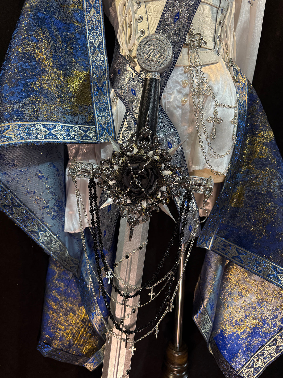 Sapphire Sovereign Royal Knight Court Style Vintage Gothic Lolita Prince Set