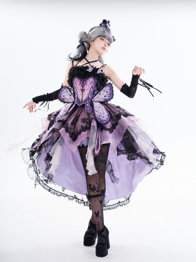 Dead Leaf Butterfly 3.0 Lolita Gothic Top & SK Dress Set