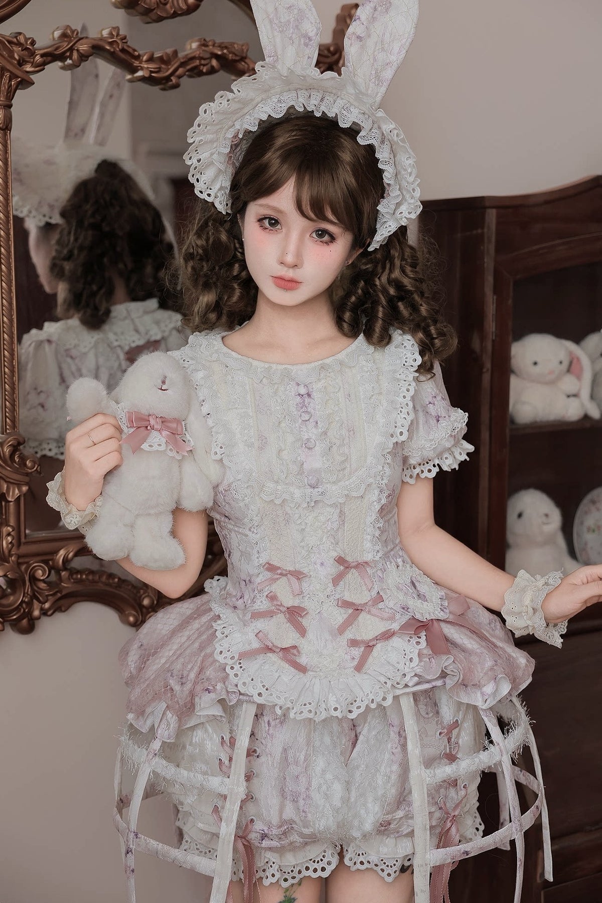 Castle Bunny Vintage Doll‑Like Two‑Piece Lolita Set