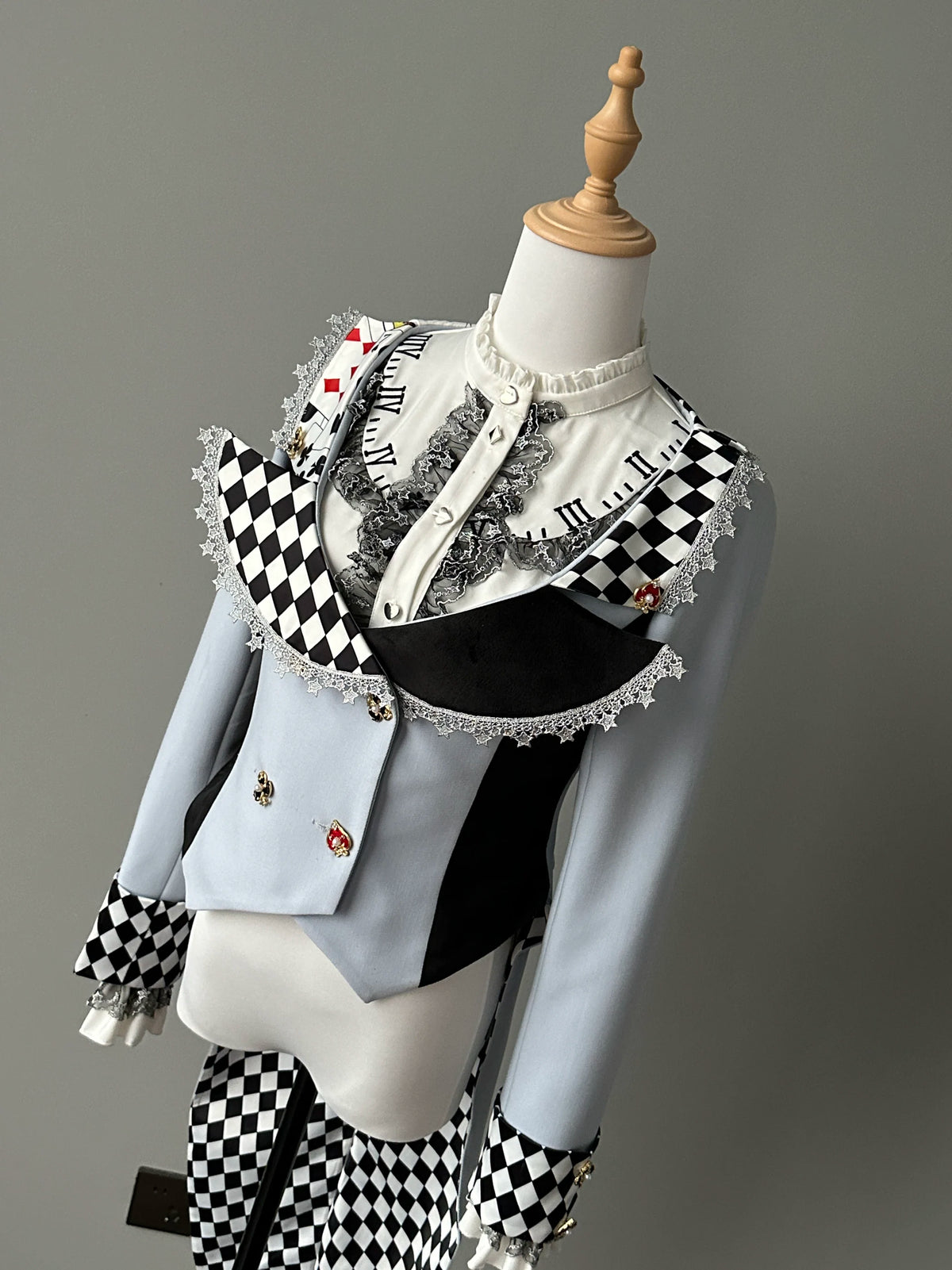 Alice Elegant Clock Embroidery Satin Long Sleeve Ouji Lolita Blouse