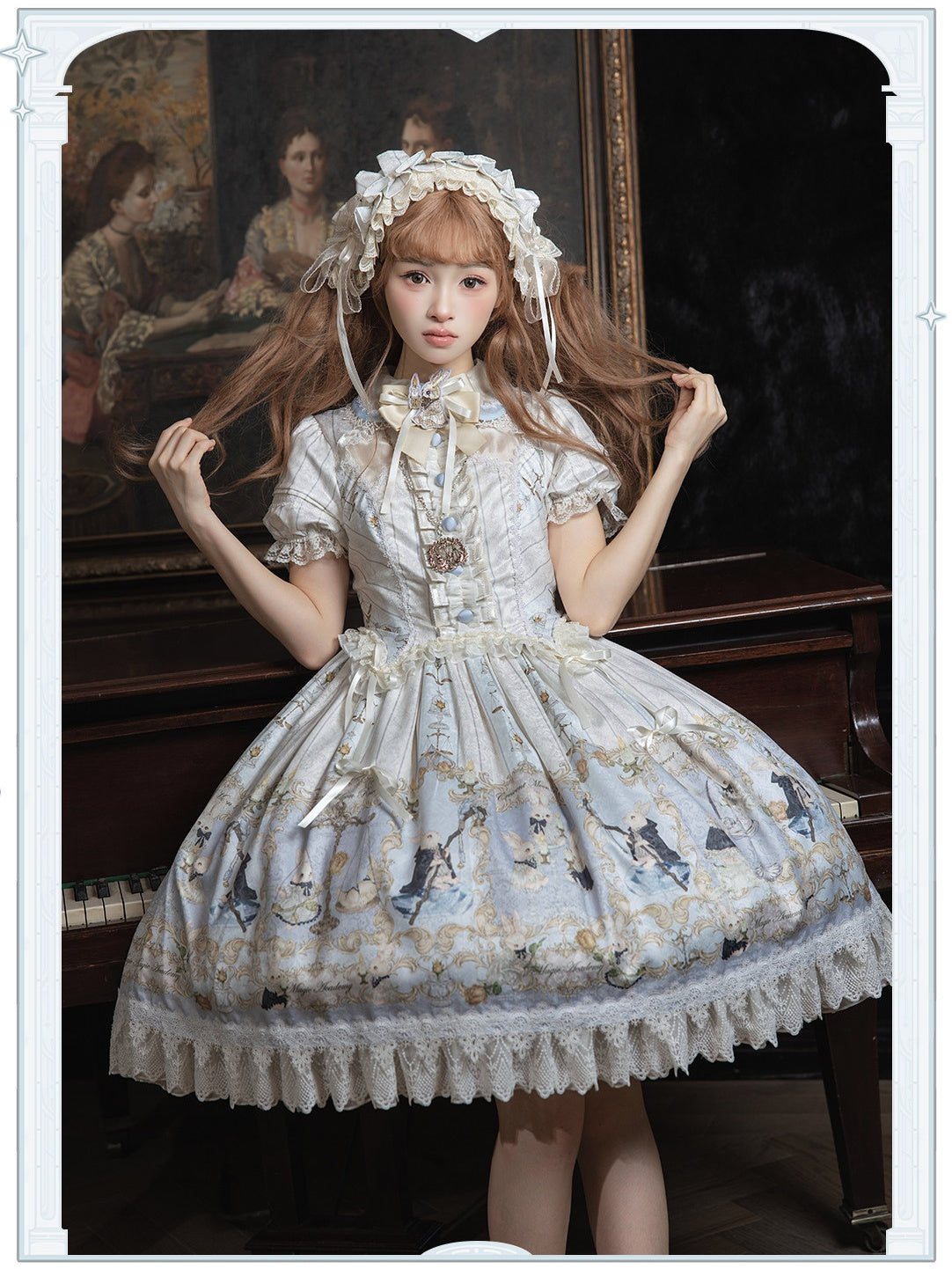 Magic Academy Record Vintage‑Old‑School Printed Lolita JSK / OP Dress