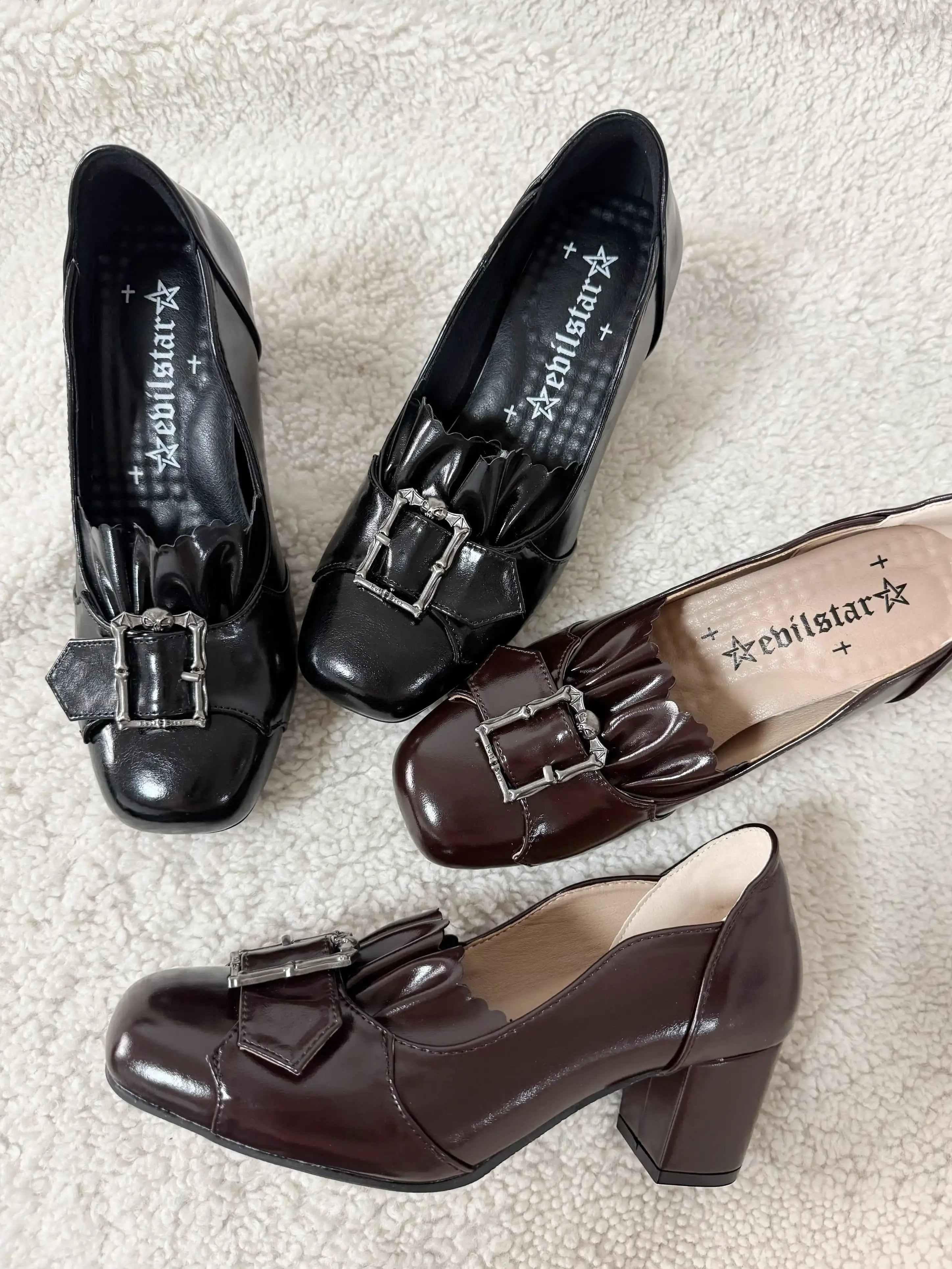 Century Elegance Vintage Gothic Mary Jane Block Heel Lolita Pumps