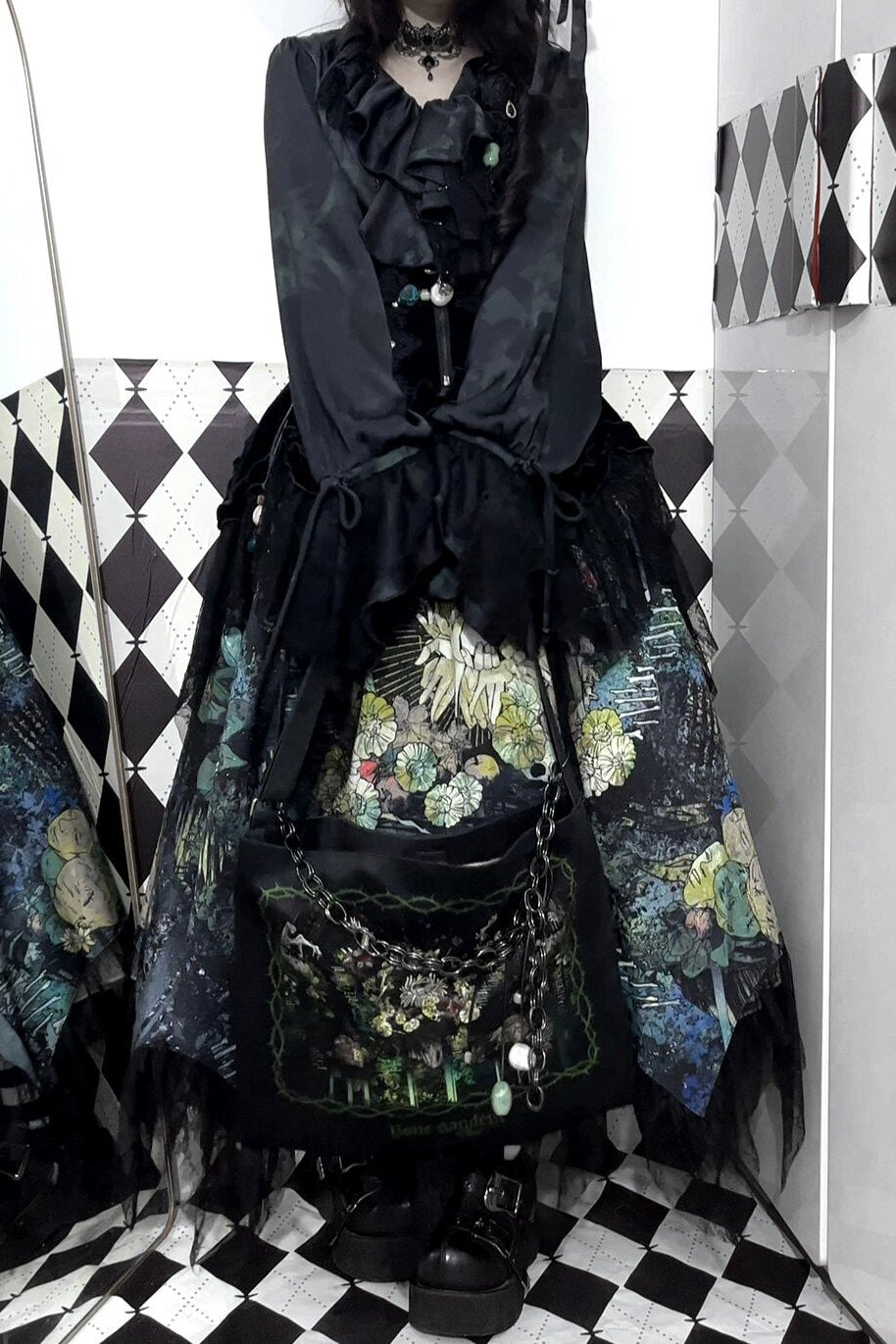 Bone Garden Series Lolita Design Dark Gothic Cthulhu Tote Bag