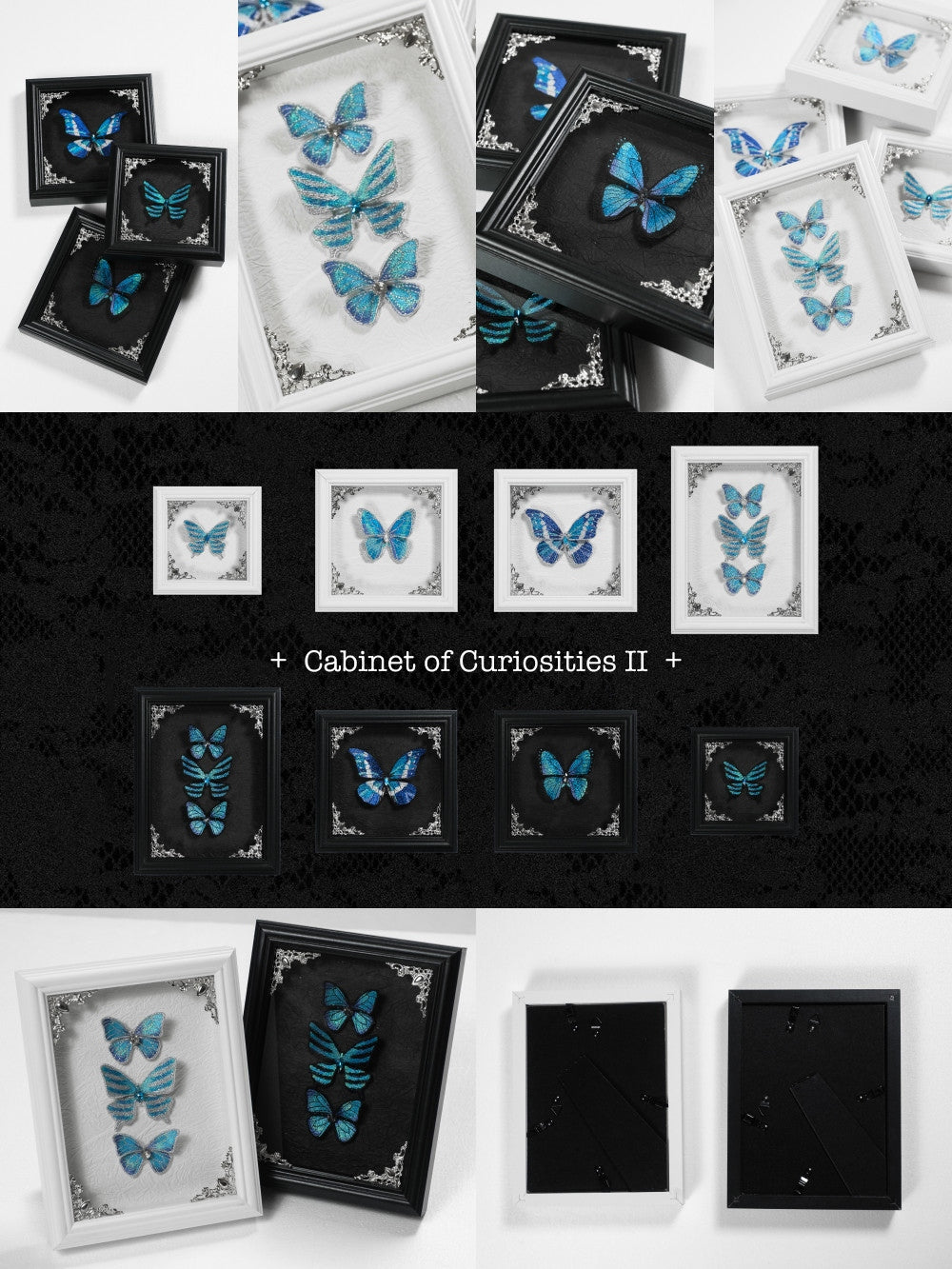 Cabinet Of Curiosities II Dark Gothic Butterfly Embroidered Photo Frame