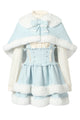 Winter Girly Bow Cloak Light Blue Set