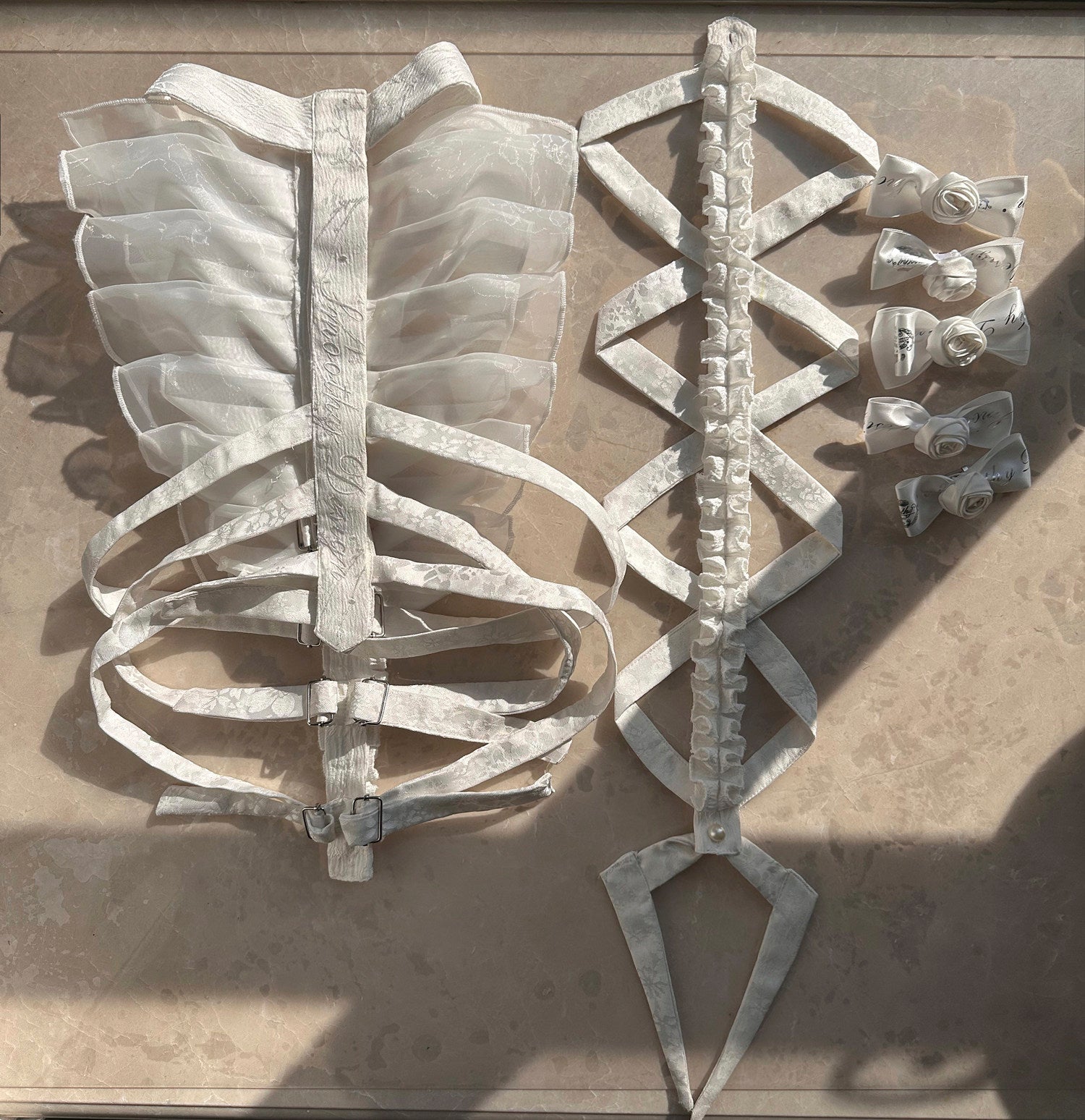 Caliburn Jormungandr Gothic Serpent Bone Back Ornament Lolita Accessory