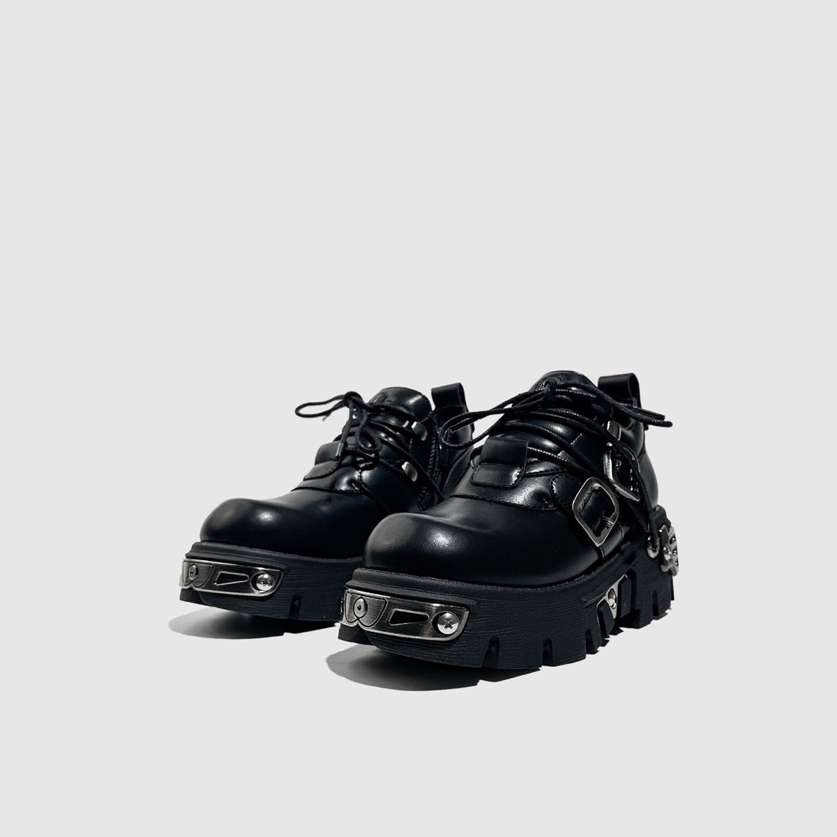 Spanish‑Inspired Dark Gothic Punk Alt‑Fashion Chunky Platform Shoes