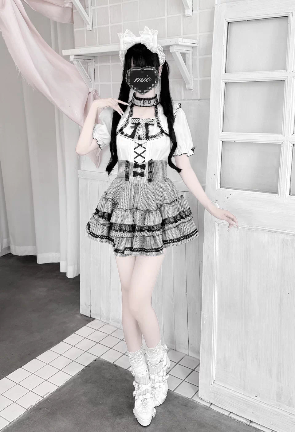 Vanilla Reply Transfer Student Collab Sweet Blouse and Skirt