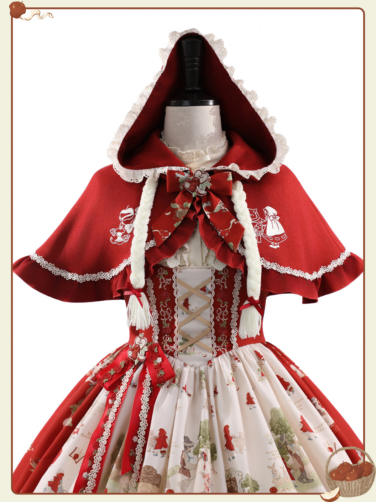 Little Red Riding Hood Original Fairy Tale Style Lolita Bustier JSK Dress