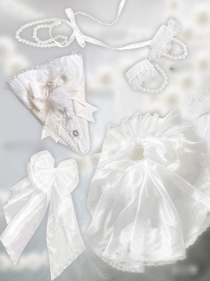Lolita Elegant Silver White Dress LC1012