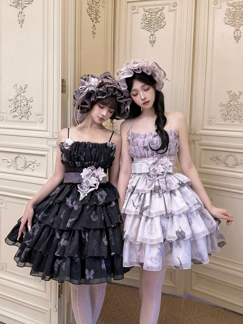 Stained‑Glass Reverie Japanese‑Style Classic Lolita Black JSK Dress Set