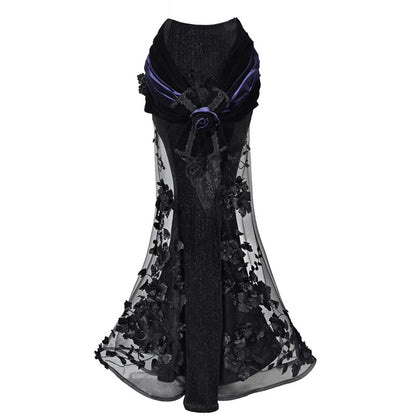 Lolita Gothic Fishbone Velvet Dress Set LG1010