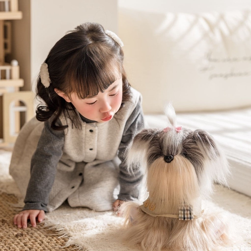 Realistic Plush Yorkshire Terrier Stuffed Doll