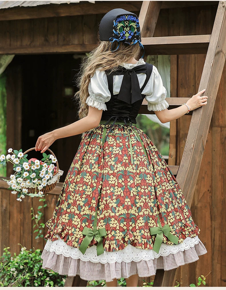 Blueberry Branches for the Woodland Bavarian Style Lolita JSK Dress