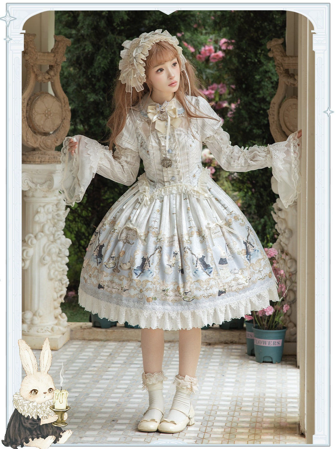 Magic Academy Record Vintage‑Old‑School Printed Lolita JSK / OP Dress