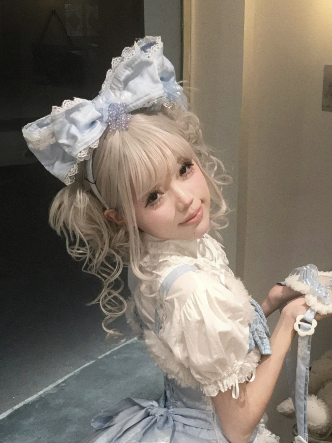 Penguin Snowball Cute Sweet Lolita Blue JSK Dress