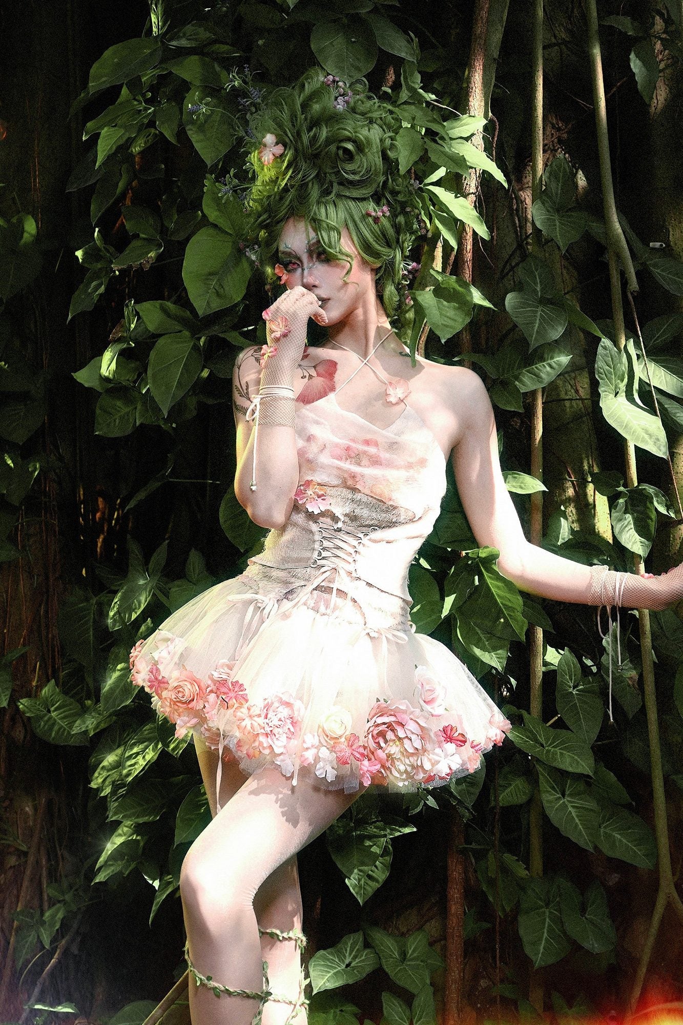 Forest Spirit Mori Style Top & Skirt Set