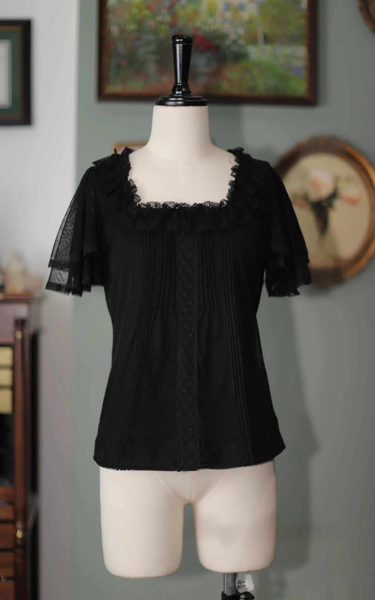 Jardin Garden Square Neck Flutter Sleeve Lolita Blouse