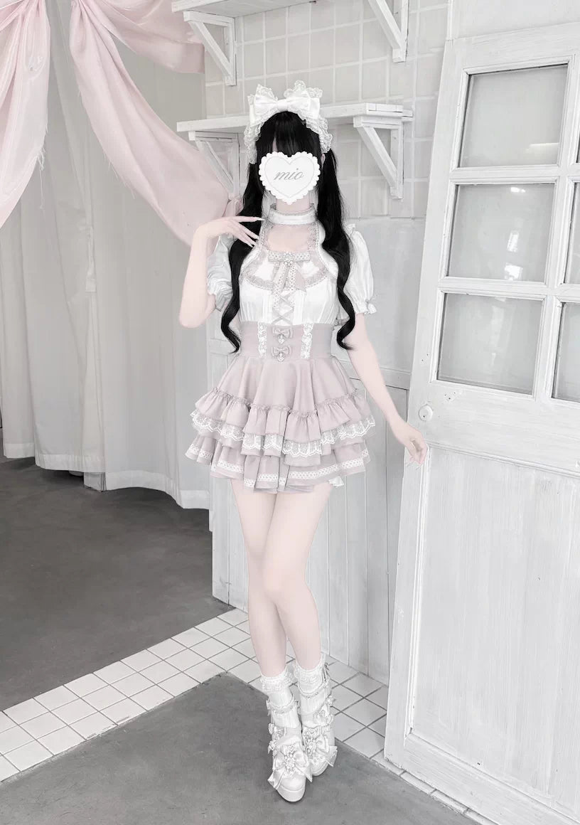 Vanilla Reply Transfer Student Collab Sweet Blouse and Skirt