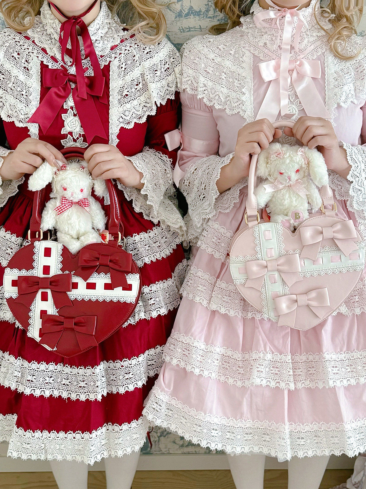 Heart Gift Box Lolita Pink & Red Handbag