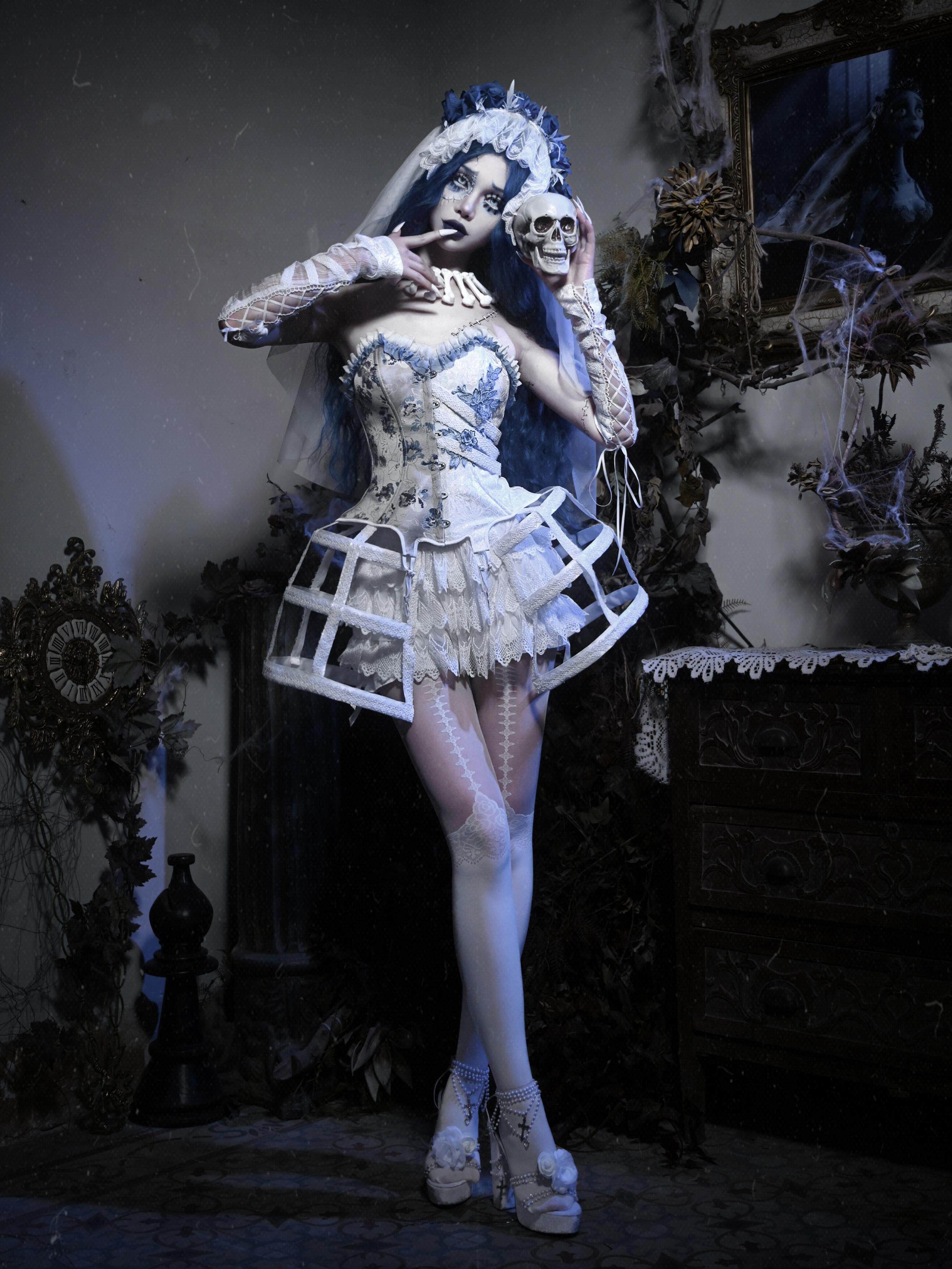 Zombie Bride Gothic Dress Set