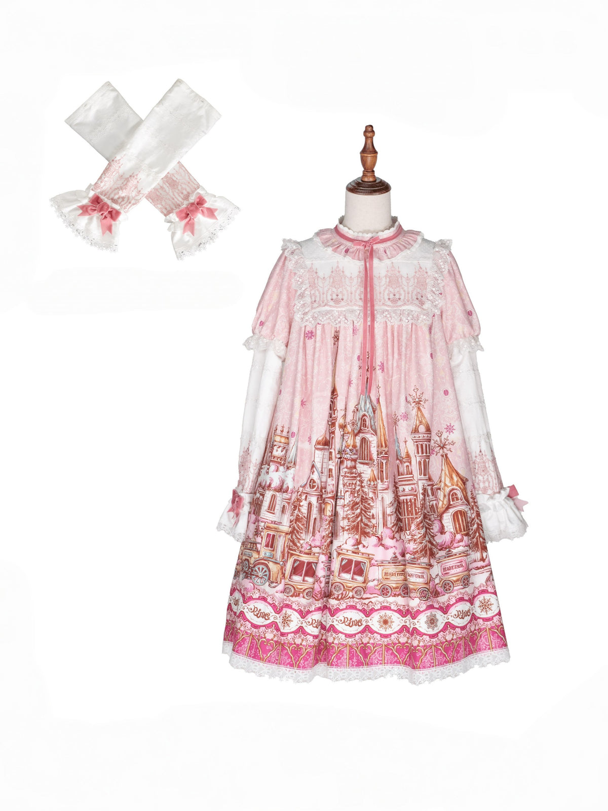 Arrive At The Land Of Snow Christmas Tulle Embroidery Lolita OP Dress