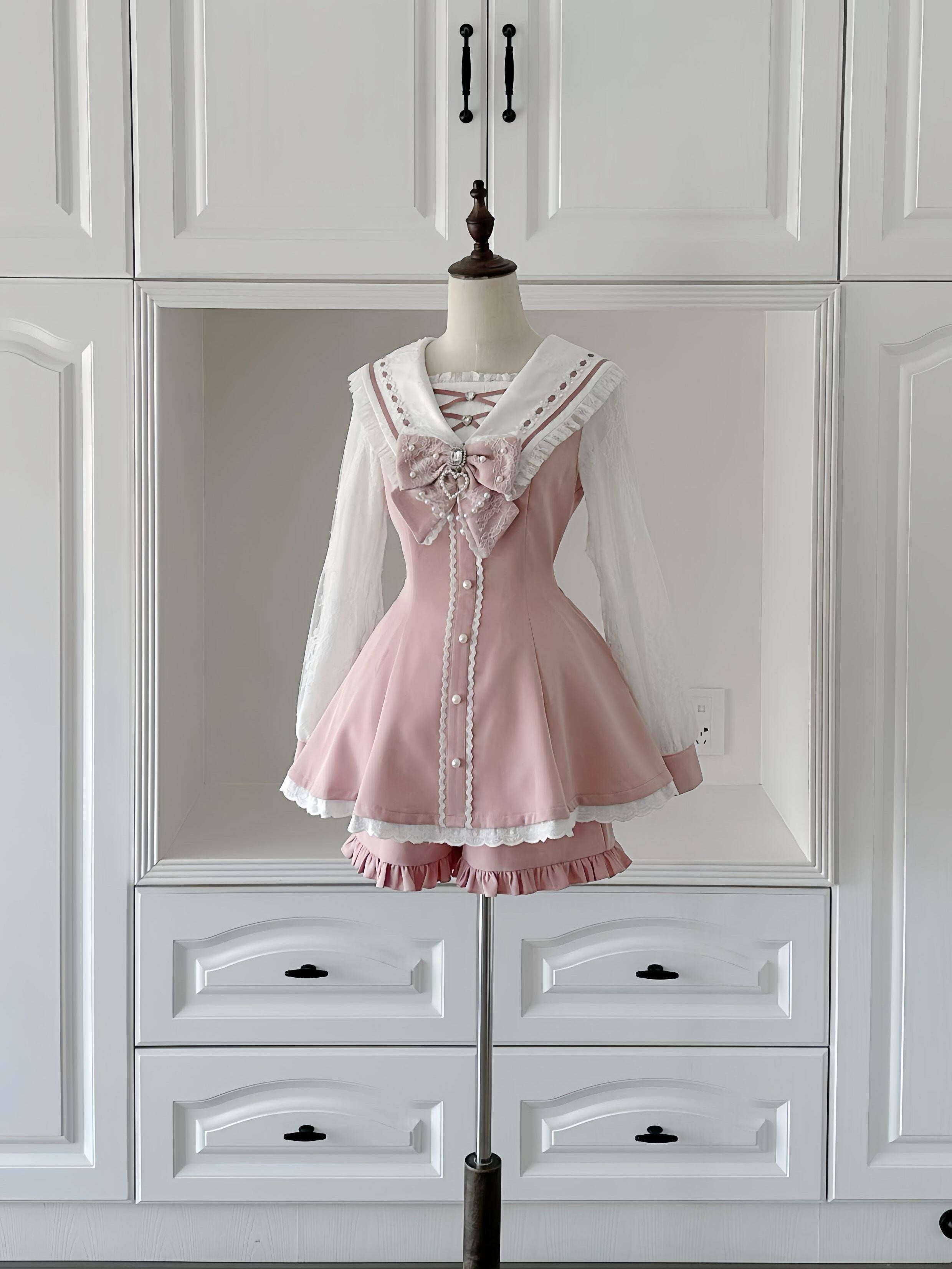 Broken Bear Japanese Long Sleeve & Shorts Set