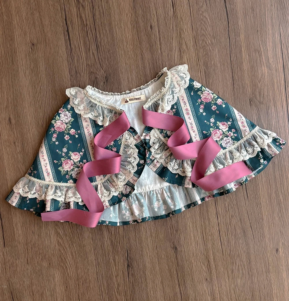 Susans Garden Cotton Floral Wall Lolita Daily Wear Lace Cape