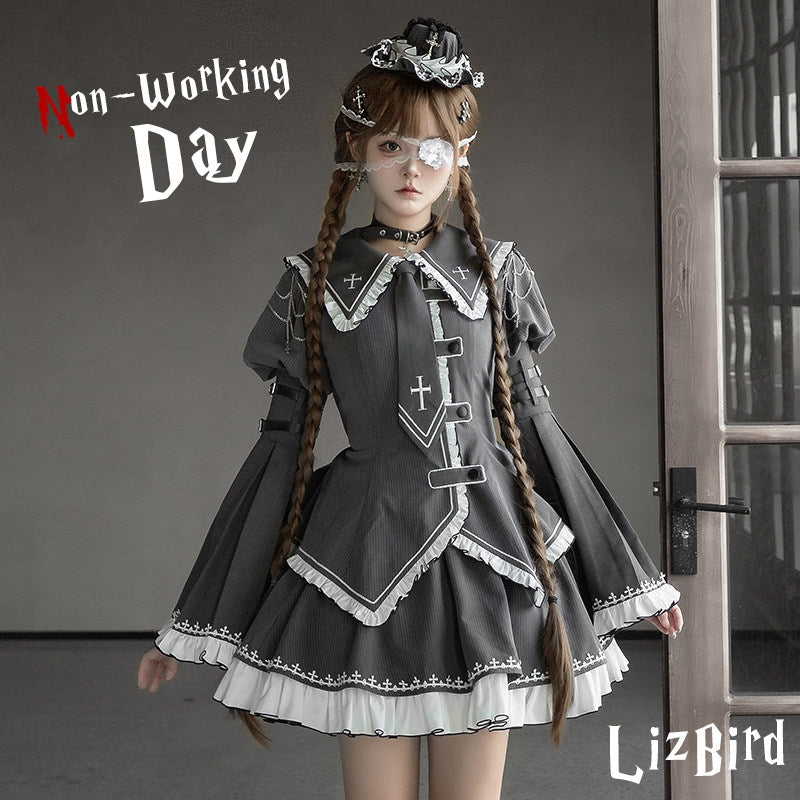 Non-Workday Lolita Gothic Top & SK Set