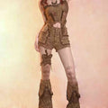 Retro Post-Apocalyptic Y2K Denim Set LE1014