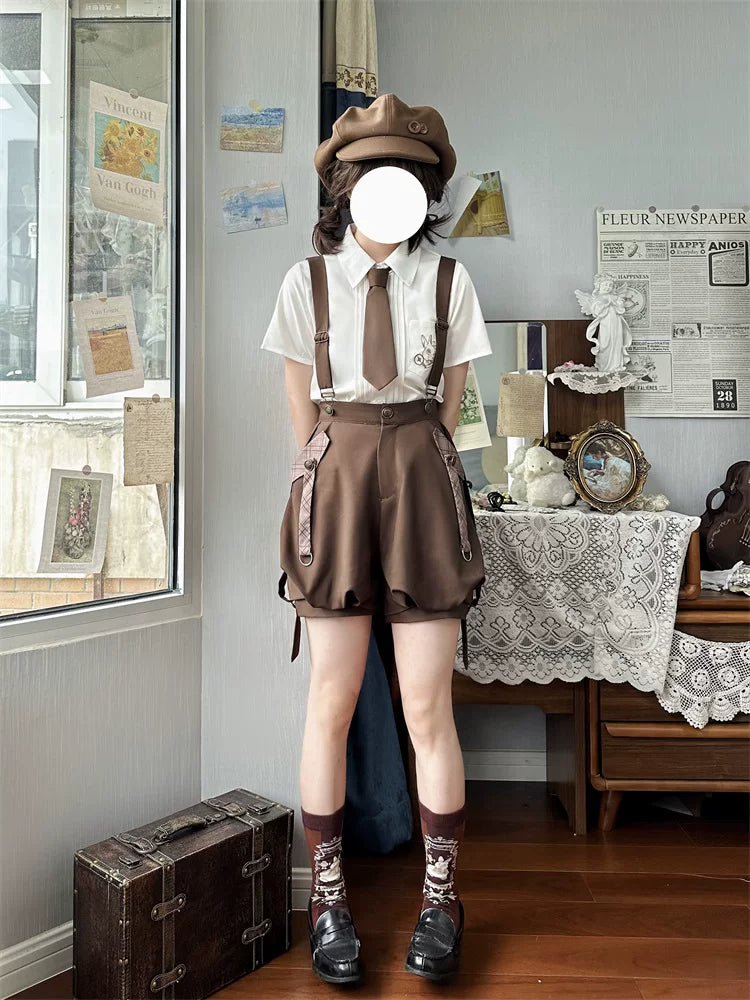 Bunny Detective Lolita Blouse, Vest & Overalls, Prince Outfit