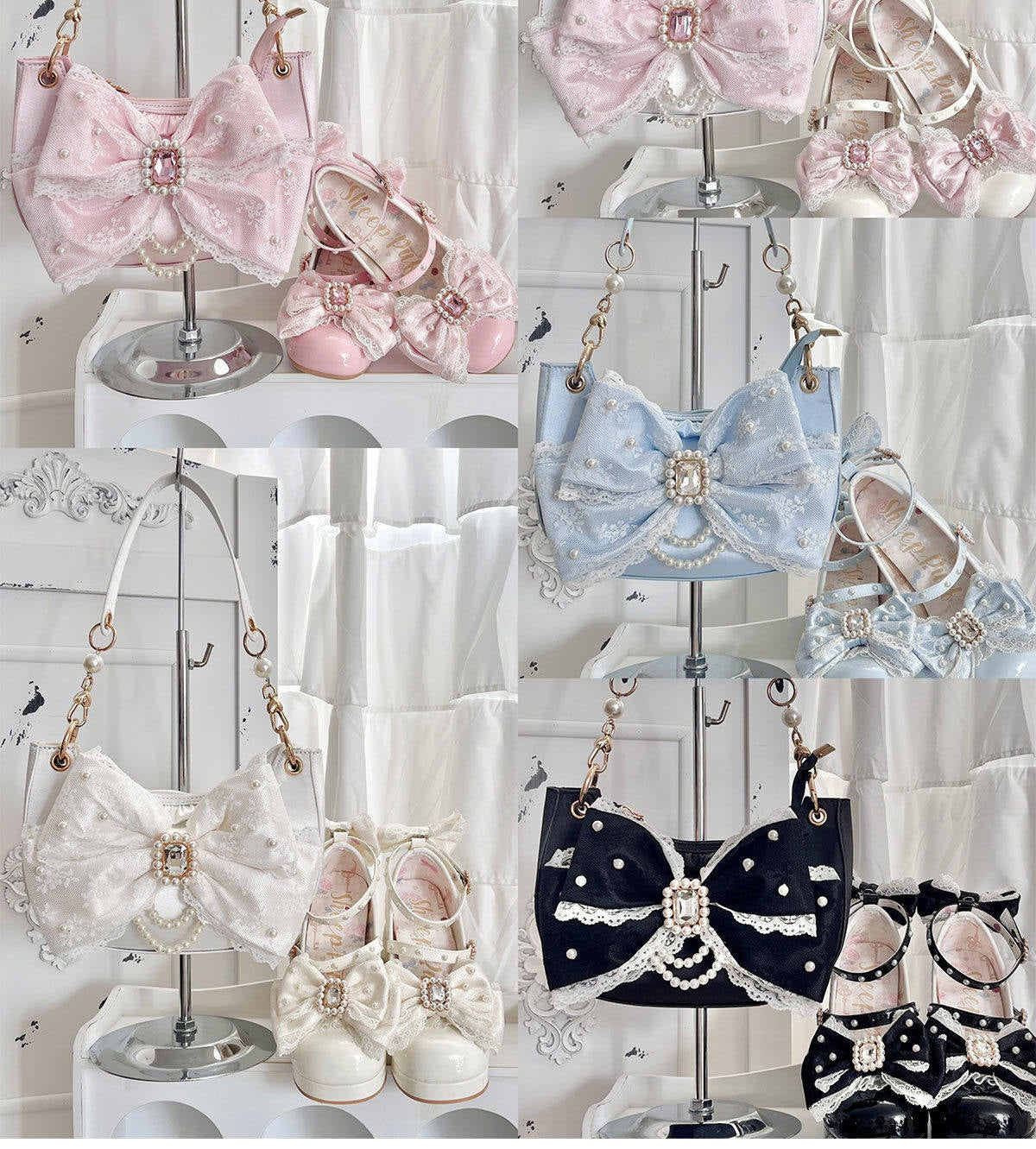 Lace Love Lolita Bow Single Shoulder Bag