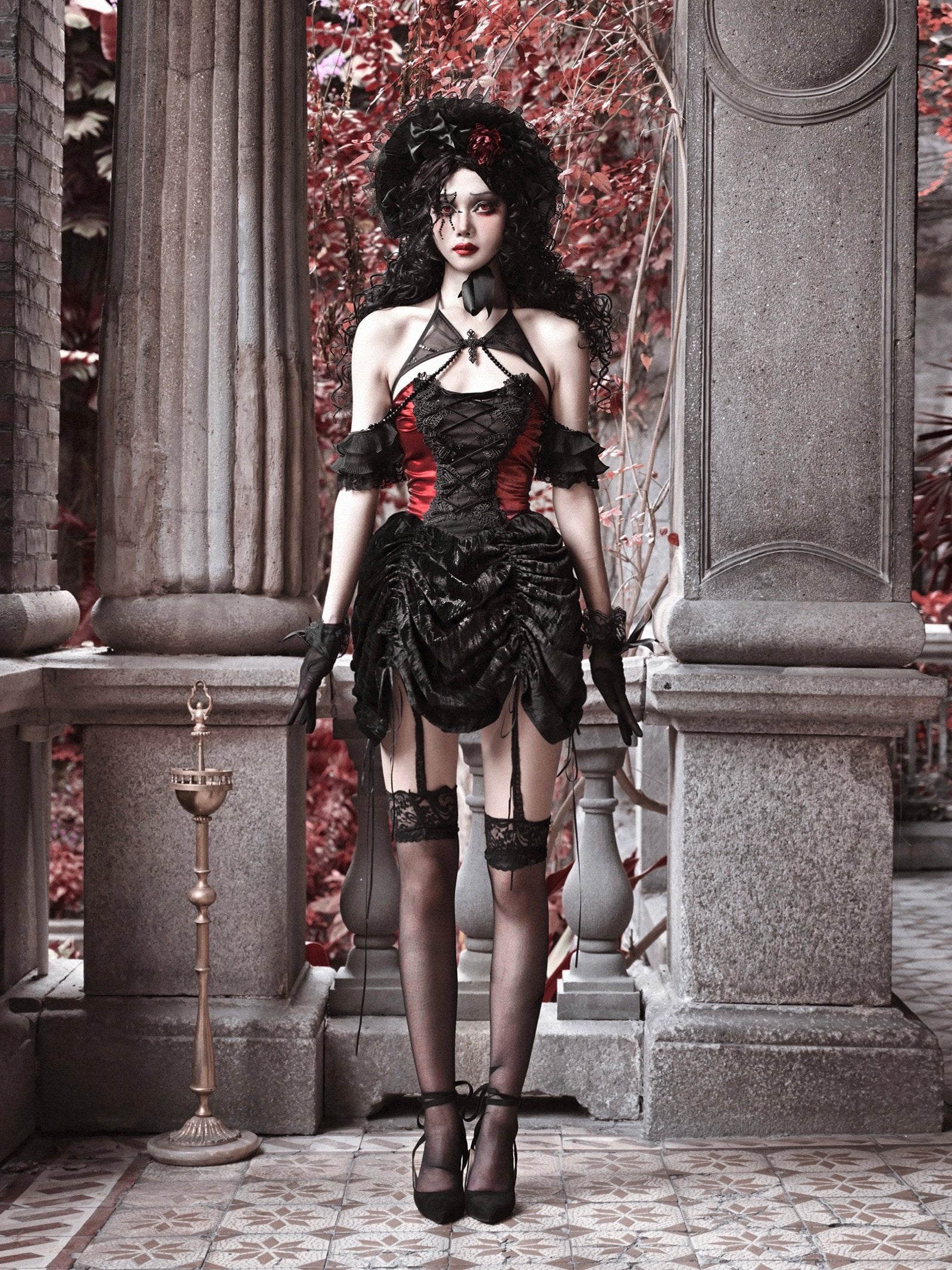 Duchess Gothic Spider Web Dress