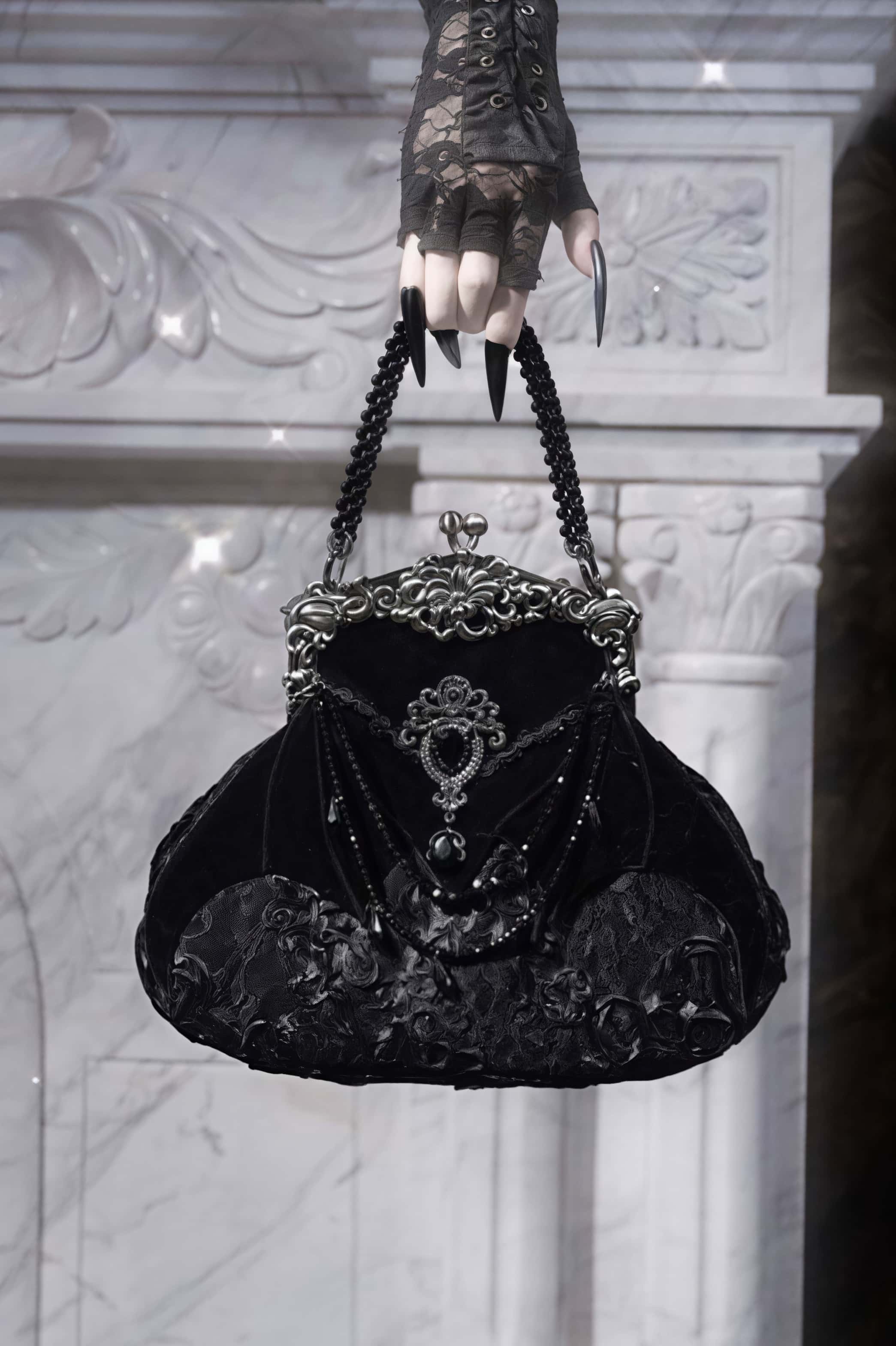 Mourning Day Gothic Rhinestone Handbag